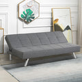 3-Seat Convertible Sofa Bed | Linen Fabric & High-Density Foam