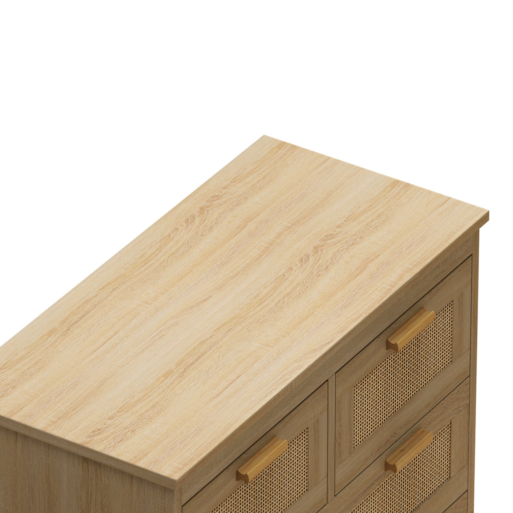 4-Drawer Rattan Storage Cabinet