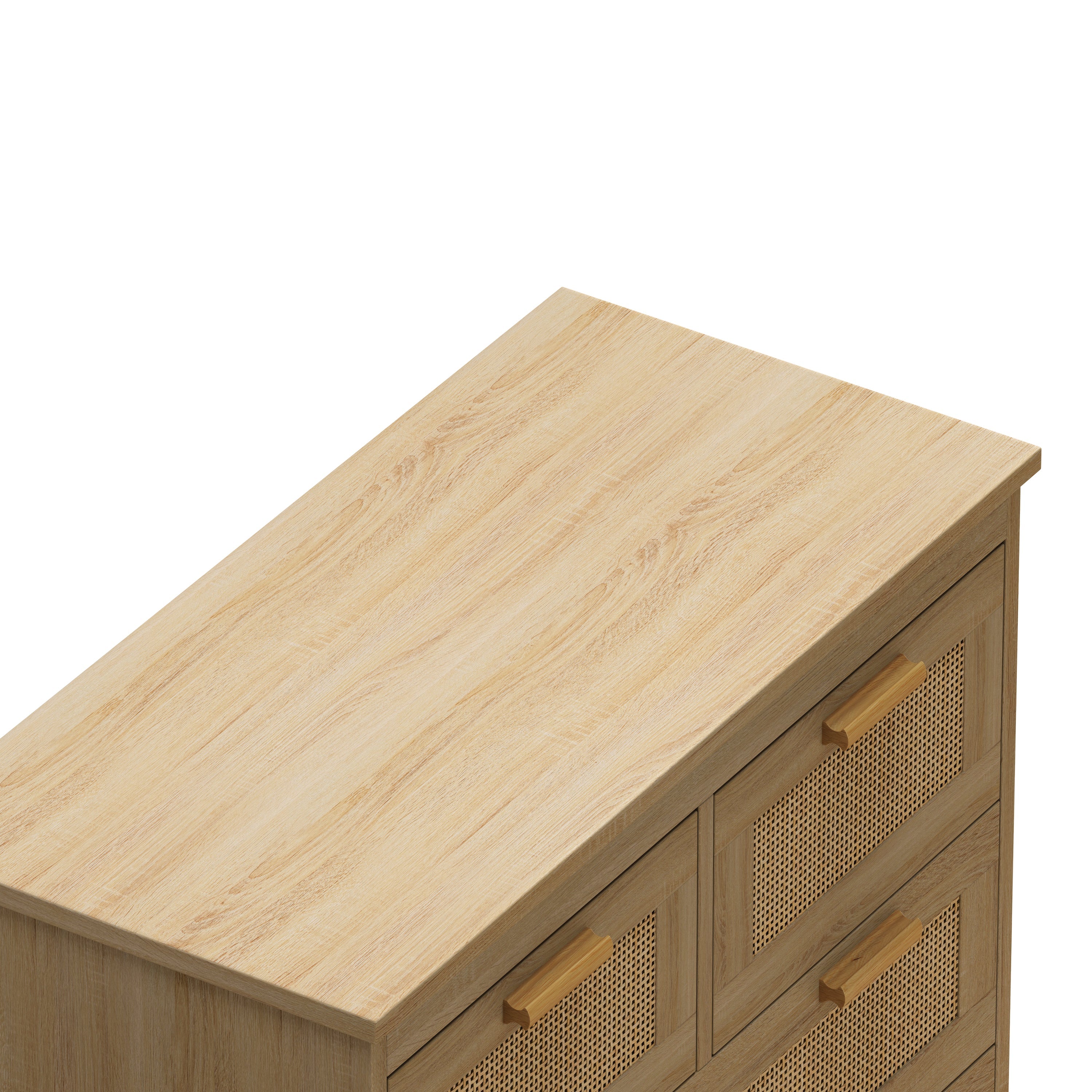 4-Drawer Rattan Storage Cabinet