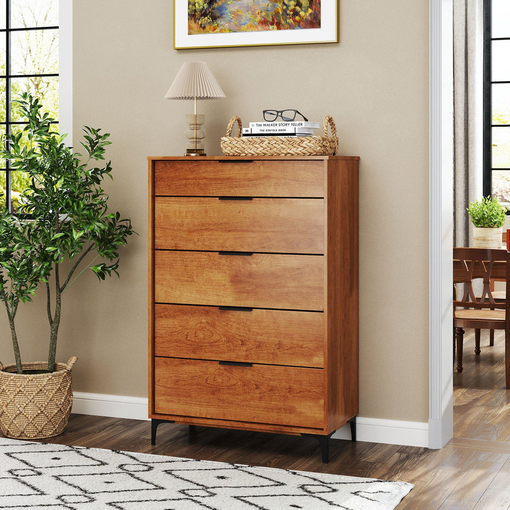 5-Drawer Cherry Dresser with Interlock System
