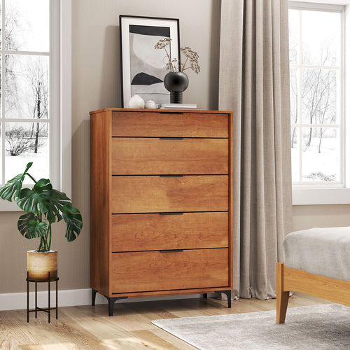 5-Drawer Cherry Dresser with Interlock System