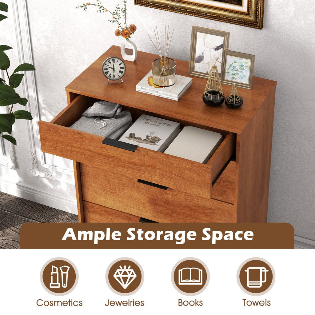 5-Drawer Cherry Dresser with Interlock System