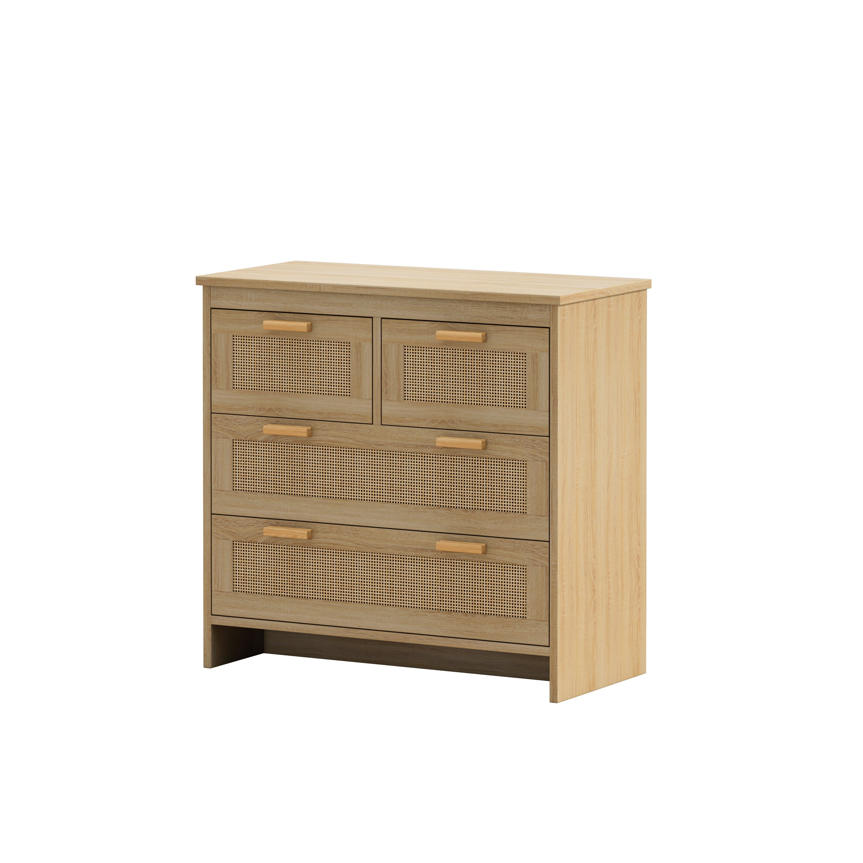 4-Drawer Rattan Storage Cabinet