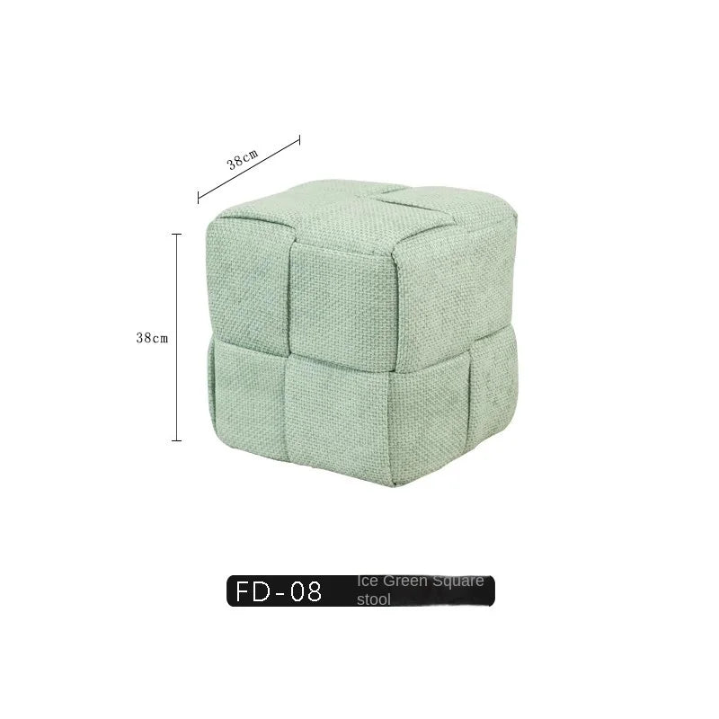 Chenille Mesh Upholstered Bench - Modern Accent Stool