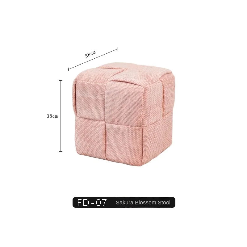 Chenille Mesh Upholstered Bench - Modern Accent Stool