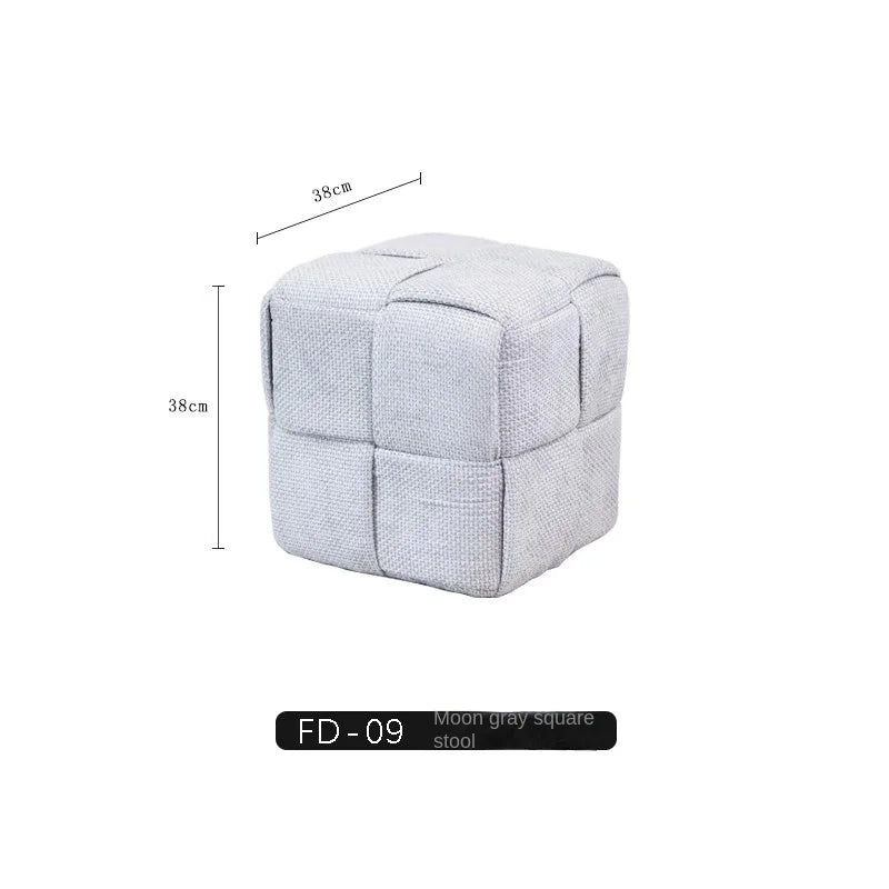 Chenille Mesh Upholstered Bench - Modern Accent Stool