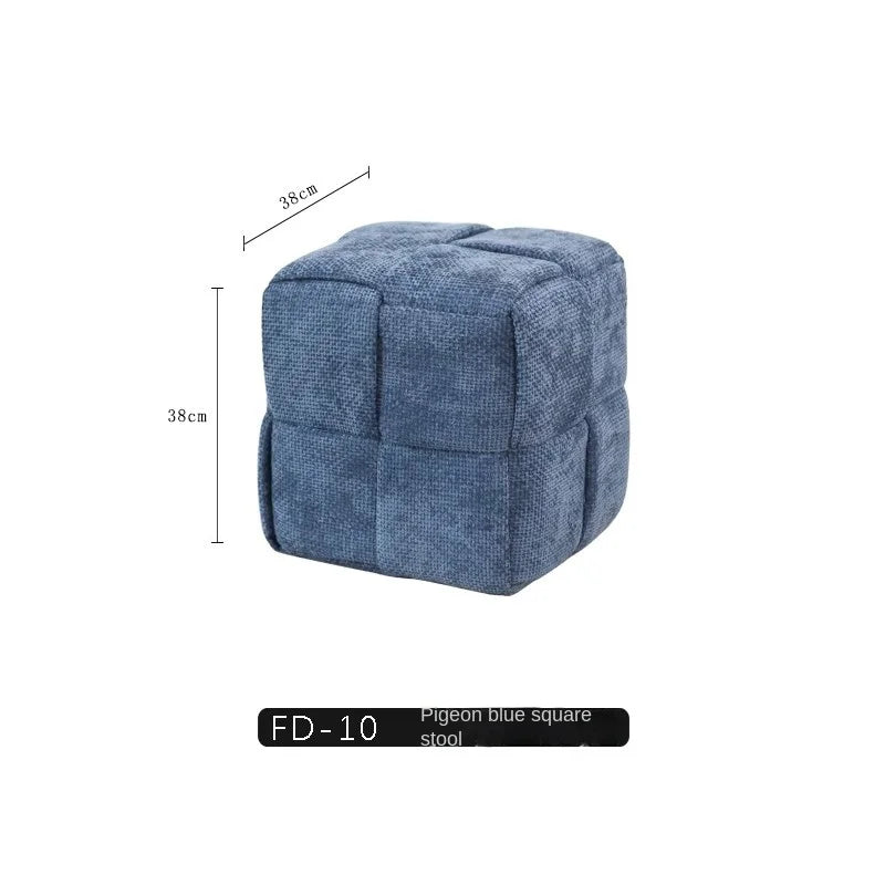 Chenille Mesh Upholstered Bench - Modern Accent Stool