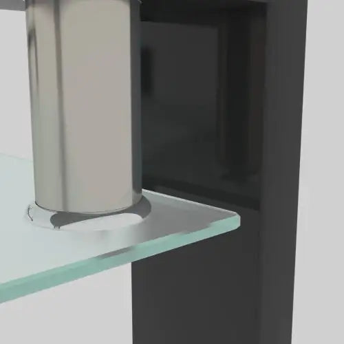 Rectangle Glass Coffee Table - Modern Black Frame