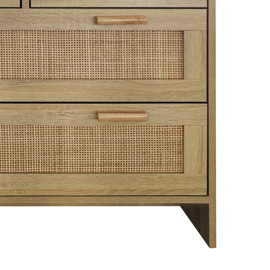 4-Drawer Rattan Storage Cabinet