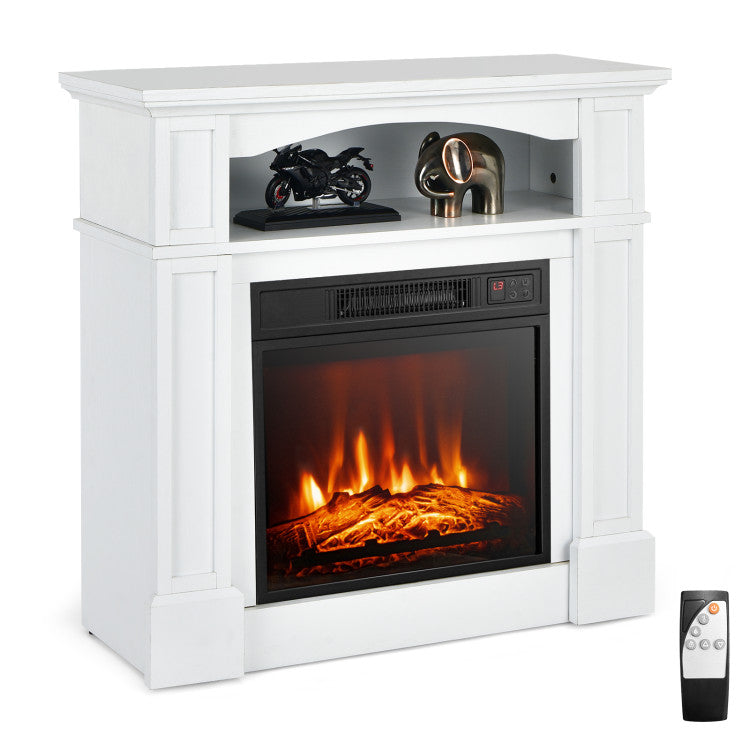 TV Stand with Electric Fireplace - 18" Media Console