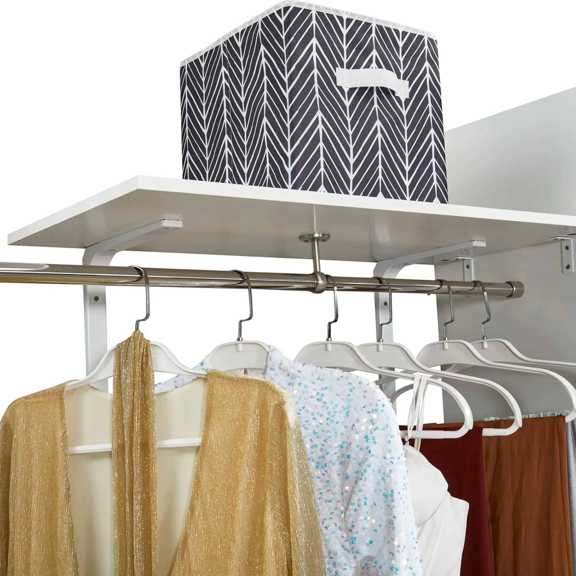 Wall-Mounted Closet Organizer System - Complete Wardrobe Solution